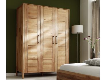 Armoire Malo 3 portes 156 cm en bois de hêtre massif