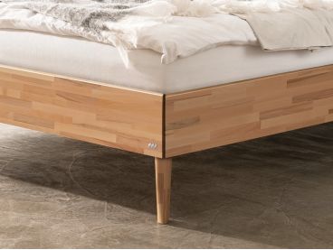 Lit Emilia de design contemporain en bois massif